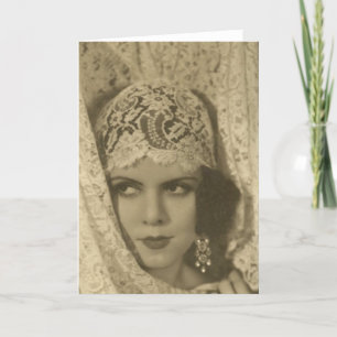Art deco face card