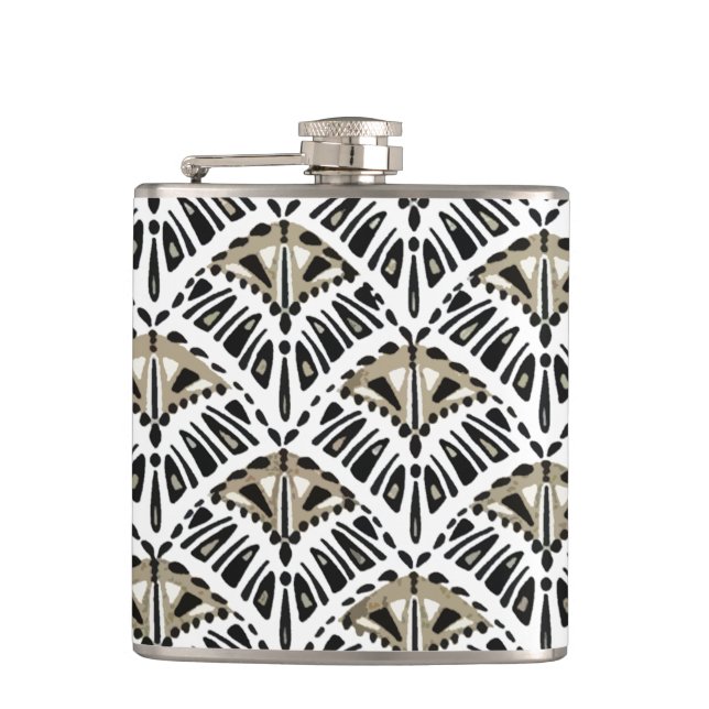 Art Deco Fan Design Flask (Front)
