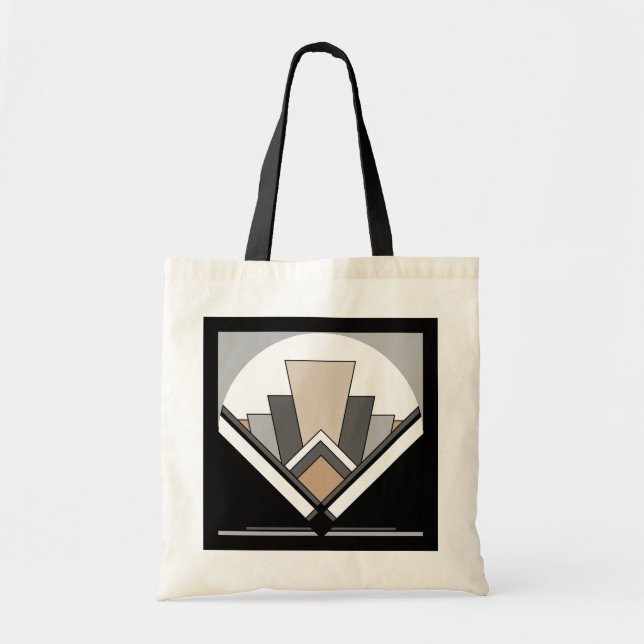 Art Deco Fan Expression Tote Bag (Front)