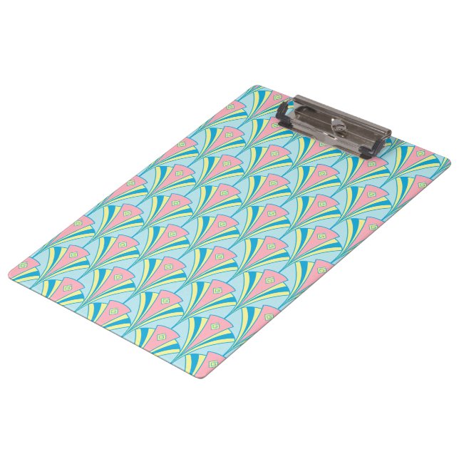 Art Deco Fan Miami Gifts Clipboard (Angled)