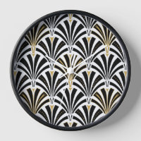 Art Deco fan pattern - black and white