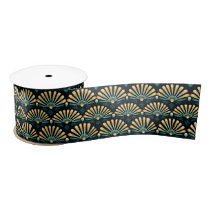 Art Deco Fan Pattern Decorative Satin Ribbon