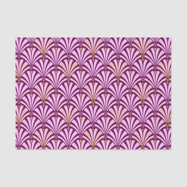 Art Deco fan pattern - orchid and purple Tissue Paper (Front)