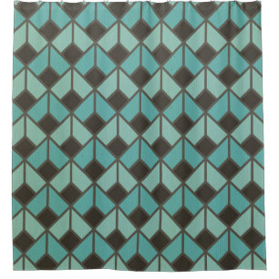 art deco, fan pattern, vintage,1920 era, elegant,c shower curtain