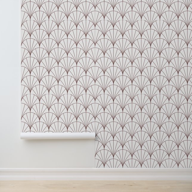 Art Deco Fan Pattern Wallpaper (Application)