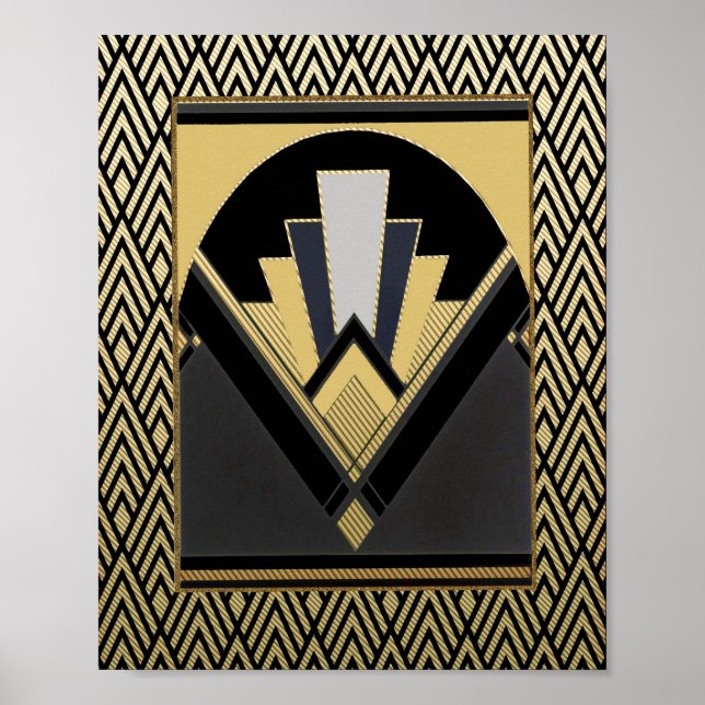 Art Deco Fan Poster. Poster (Front)