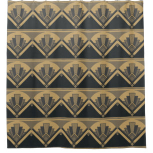 Art Deco Fan Shower Curtain