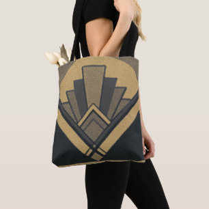 Art Deco Fan Tile Tote Bag