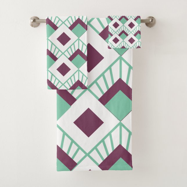 Art Deco Fans  Bath Towel Set (Insitu)