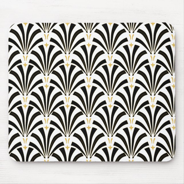 Art Deco Fans Custom Pattern Mouse Mat (Front)