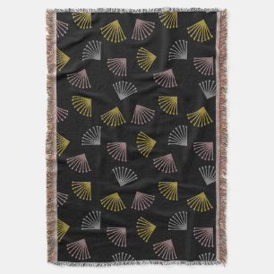 Art Deco Fans  Throw Blanket