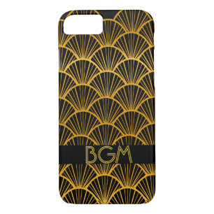 Art Deco Fans with Monogram iPhone 8/7 Case