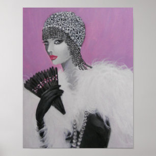 ART DECO FANTASY LADY POSTER