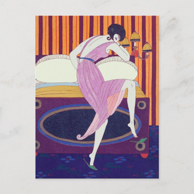 Art Deco Fashion Drawing by George Barbier Postcard (Front)