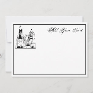 Art Deco Fashionable Ladies at the Beach Note Card
