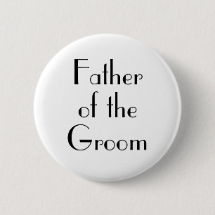 Art Deco Father of the Groom Wedding Button