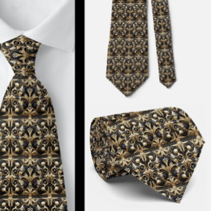 Art Deco Faux Silk Tie Luxury Gentleman's