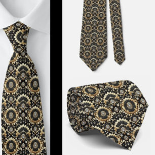Art Deco Faux Silk Tie Luxury Gentleman's