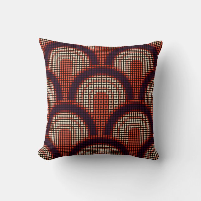 Art Deco Fifties Dots Retro Abstract Art Cushion (Front)