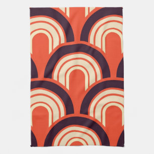 Art Deco Fifties Retro Abstract Art Tea Towel