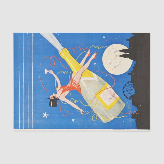 Art Deco Flapper Dancing Bar Scene 1920's Gatsby  Tissue Paper (Front)