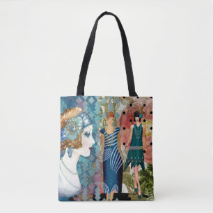 Art Deco Flappers Tote Bag