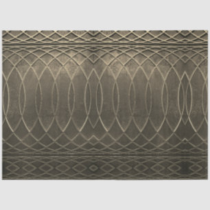 Art Deco Flat Metallic Taupe Decoupage  Tissue Paper