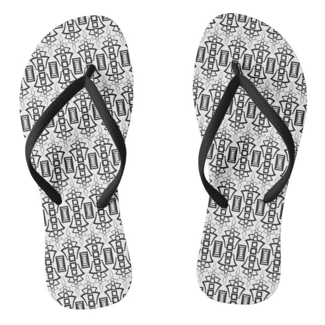 Art Deco Flip Flops (Footbed)