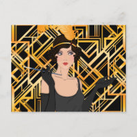 art deco, flipper girl, vintage, chic