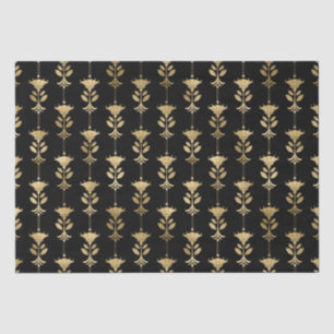 Art Deco Floral Column Pattern Design Tissue Paper