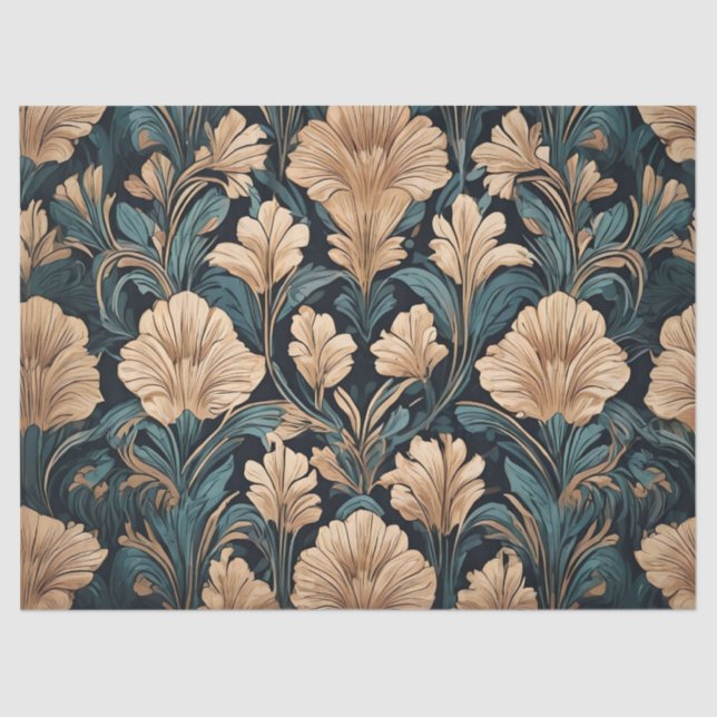 Art Deco Floral Design Tissue Paper (Front)