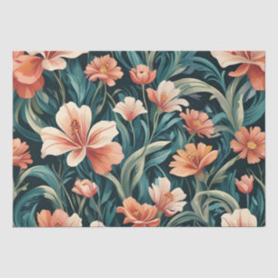 Art Deco Floral Design Tissue Paper