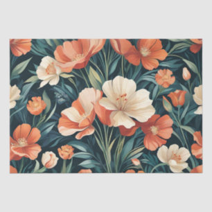 Art Deco Floral Design Tissue Paper