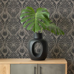 Art Deco Floral Feather Taupe & Charcoal Wallpaper<br><div class="desc">Infuse your home with the elegance of the Art Deco era using this sophisticated Peel & Stick wallpaper, featuring a striking floral feather pattern in a refined taupe and charcoal colour scheme. The intricate design draws from classic Art Deco motifs, offering a blend of vintage charm and contemporary sophistication. The...</div>