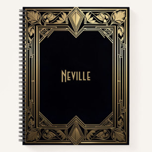 Art Deco Floral Frame Notebook