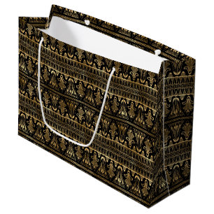 Art Deco Floral Geometric Pattern Design Large Gift Bag