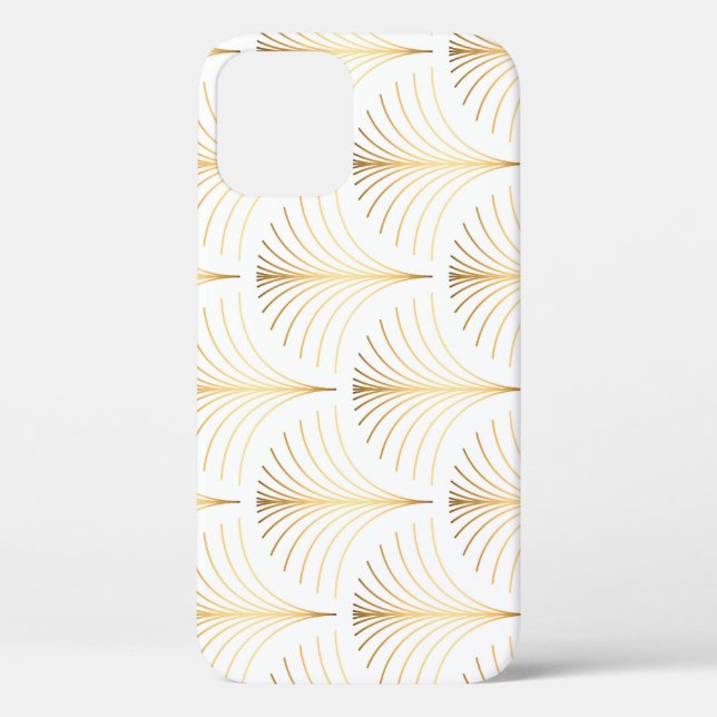 Art Deco Floral: Golden Elegance. Case-Mate iPhone Case (Back)