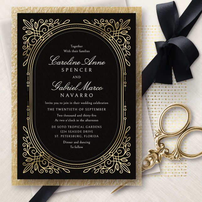 Art Deco Floral Leaves Wedding (Creator Uploaded)