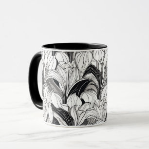 Art Deco Floral Mug
