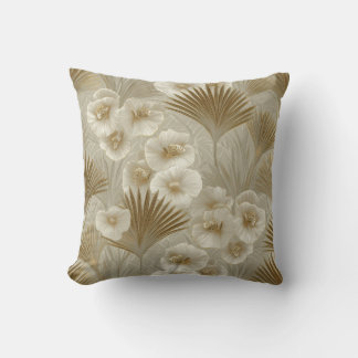 Art Deco Floral Pattern 2 Throw Pillow