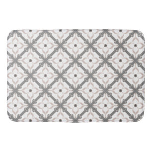 Art Deco Floral Pattern Bath Mat