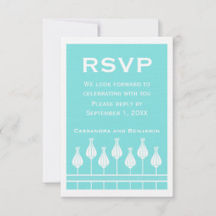 Art Deco Floral RSVP Card