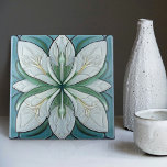 Art Deco Floral Wall Decor Art Nouveau Blue Tile<br><div class="desc">Welcome to CreaTile! Here you will find handmade tile designs that I have personally crafted and vintage ceramic and porcelain clay tiles, whether stained or natural. I love to design tile and ceramic products, hoping to give you a way to transform your home into something you enjoy visiting again and...</div>