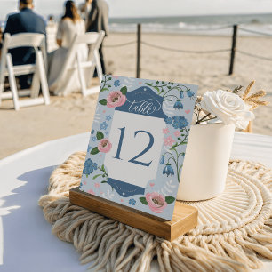 Art Deco Floral Wedding Table Cards Seating