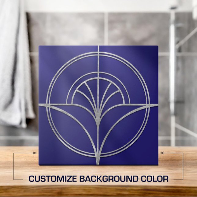 Art Deco Flower Fan Line Shape - Change Background Tile (Creator Uploaded)