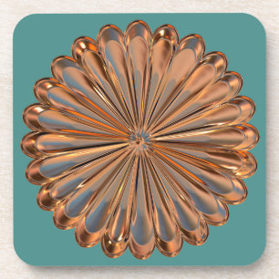 Art deco flower medallion coaster