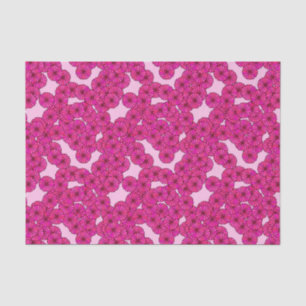 Art Deco flower pattern - magenta on pink Tissue Paper