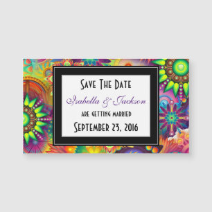 Art Deco Flower PatternWedding Save The Date
