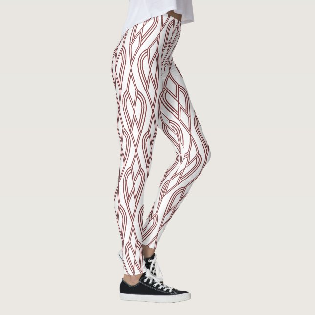 Art Deco Flowerbeds  Leggings (Right)