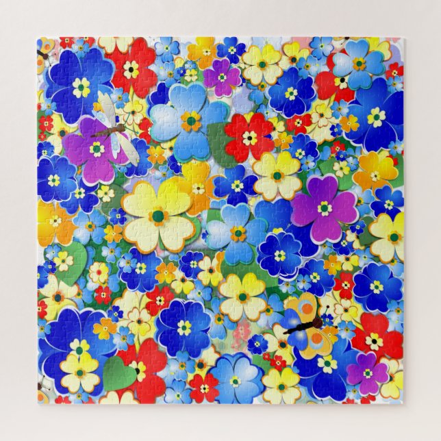 Art Deco Flowers Jigsaw Puzzle (Vertical)